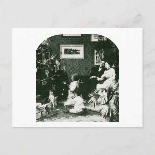  Familie Kerst - Stereoview Feestdagenkaart (Voorkant)