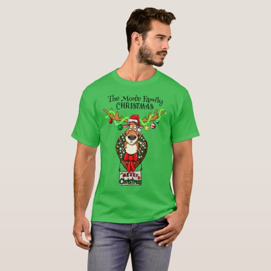  familie kerst T-shirt (Voorkant volledig)