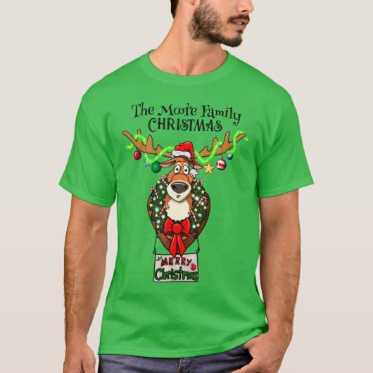  familie kerst T-shirt (Voorkant)
