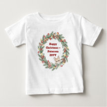 Familie Kerst T-shirt - Kerstkrans