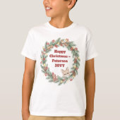 Familie Kerst T-shirt - Kerstkrans (Voorkant)
