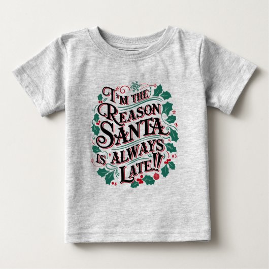 Familie Kerst T - shirts | De Kerstman komt altijd (Voorkant)