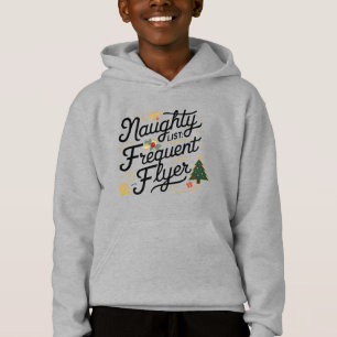 Familie Kerst T - shirts Naughty List Frequent Fly