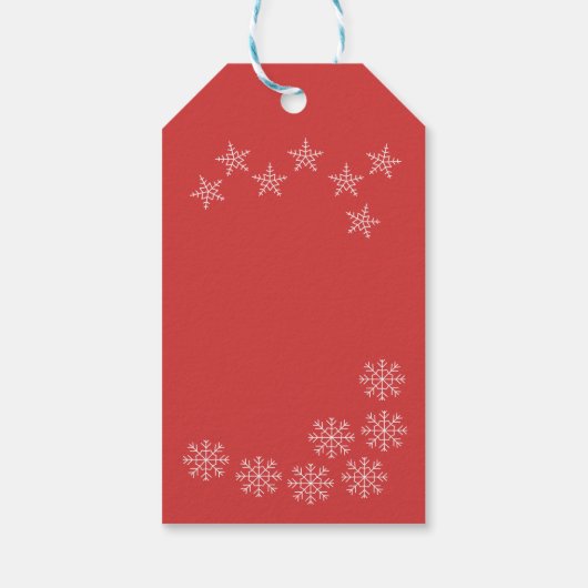 Familie Kerstboom foto's Cadeaulabel (Achterkant)