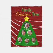 Familie kerstboom Keepomwille Aangepaste foto Fleece Deken (Voorkant)