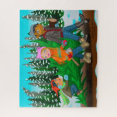 Familie Kerstboom Legpuzzel (Verticaal)