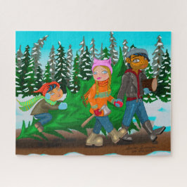 Familie Kerstboom Legpuzzel