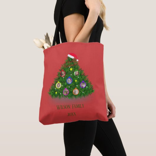 Familie Kerstboom Tote Bag (Dichtbij)