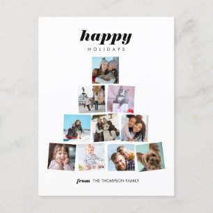 Familie kerstboomfoto Collage Holiday Briefkaart