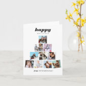 Familie kerstboomfoto Collage Holiday Kaart (Gele Bloem)