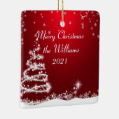 Familie kerstboomversiering keramisch ornament (Rechts)