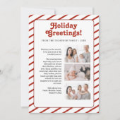 Familie Kerstbrief Mail Update aangepaste foto's Feestdagenkaart (Voorkant)