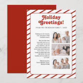 Familie Kerstbrief Mail Update aangepaste foto's Feestdagenkaart (Voorkant / Achterkant)