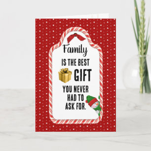 Familie Kerstcadeautag Feestdagen Kaart