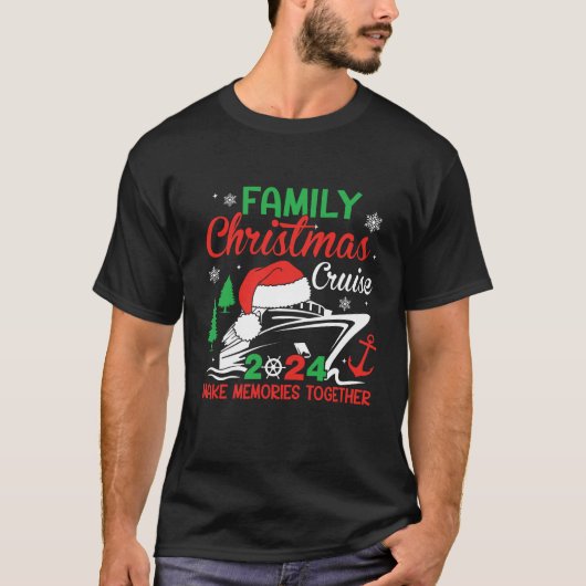 Familie Kerstcruise 2024 Maak Herinneringen T-shirt (Voorkant)