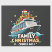 Familie Kerstcruise 2024 Matching Outfit Cadeaupapier (Vlak)