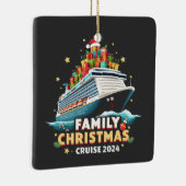 Familie Kerstcruise 2024 Matching Outfit Keramisch Ornament (Rechts)