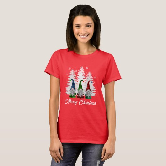 Familie kerstdappere gnomen t-shirt (Voorkant volledig)