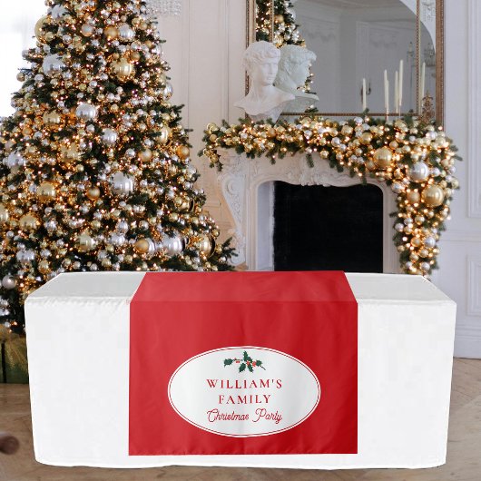 Familie Kerstdiner Party Buffet Tafelloper Wandkleed