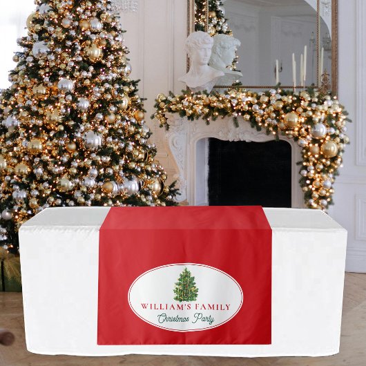 Familie Kerstdiner Party Buffet Tafelloper Wandkleed