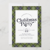 Familie Kerstfeest Classic Plaid Kaart (Voorkant)