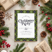 Familie Kerstfeest Classic Plaid Kaart