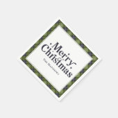 Familie Kerstfeest Classic Plaid Retro Servet (Hoek)