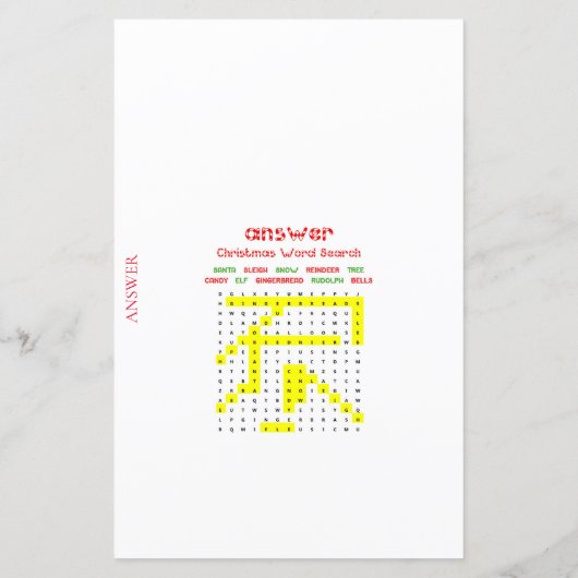 Familie kerstfeest Game PRINED (Achterkant)