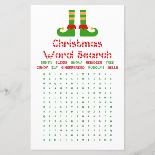 Familie kerstfeest Game PRINED (Voorkant)