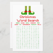 Familie kerstfeest Game PRINED