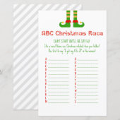 Familie kerstfeest Game PRINED (Voorkant / Achterkant)