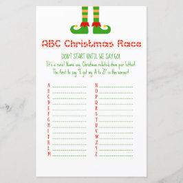 Familie kerstfeest Game PRINED