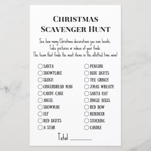 Familie kerstfeest Game PRINED (Voorkant)