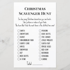 Familie kerstfeest Game PRINED