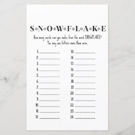 Familie kerstfeest Game PRINED