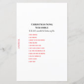 Familie kerstfeest Game PRINED (Achterkant)