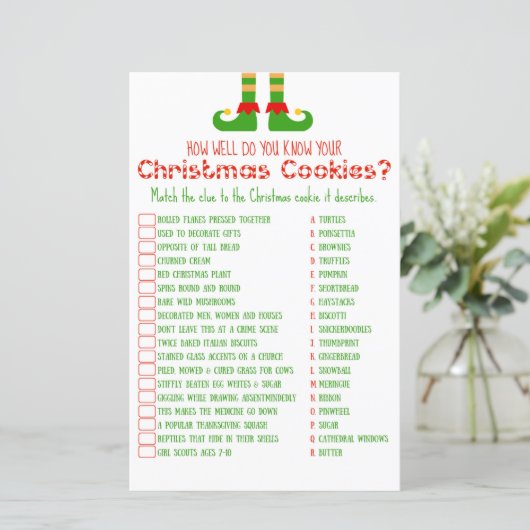 Familie kerstfeest Game PRINED (Staand voorkant)