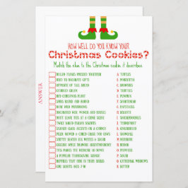 Familie kerstfeest Game PRINED