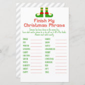 Familie kerstfeest Game PRINED (Voorkant / Achterkant)