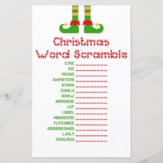 Familie kerstfeest Game PRINED (Voorkant)