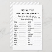 Familie kerstfeest Game PRINED (Voorkant / Achterkant)