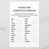 Familie kerstfeest Game PRINED (Voorkant)