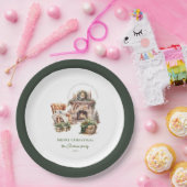 Familie Kerstfeest gepersonaliseerd Papieren Bordje (Feest)