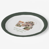 Familie Kerstfeest gepersonaliseerd Papieren Bordje (Gekanteld)