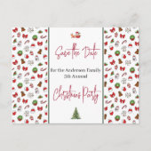 Familie Kerstfeest Red de kerstvakantie Briefkaart (Voorkant)