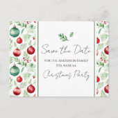 Familie Kerstfeest Save the Date Briefkaart (Voorkant)