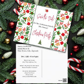 Familie Kerstfeest Save the Date Holly Berry Briefkaart