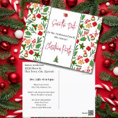 Familie Kerstfeest Save the Date Holly Berry Briefkaart