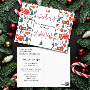 Familie Kerstfeest Save the Date Lelijke Trui Briefkaart