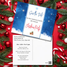Familie Kerstfeest Save the Date Snowflakes
